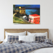 Csontvariatie - Volledige maan in Taormina (detail Canvas Afdruk (Insitu (Slaapkamer))