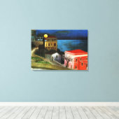 Csontvariatie - Volledige maan in Taormina (detail Canvas Afdruk (Insitu (Houten vloer))