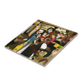 Csontvary - Bij de Klaagmuur in Jeruzalem Tegeltje (Zijkant)