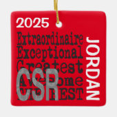 CSR Buitengewoon DOUANE Keramisch Ornament (Voorkant)