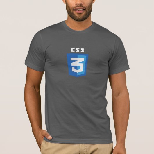 CSS3 T-shirt (grijs) (Voorkant)