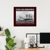 CSS Alabama -Kearsarge (B) Poster (Thuiskantoor)