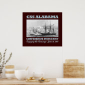 CSS Alabama -Kearsarge (B) Poster (Keuken)