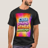 CSS en PHP en HTML en JavaScript T-shirt (Voorkant)