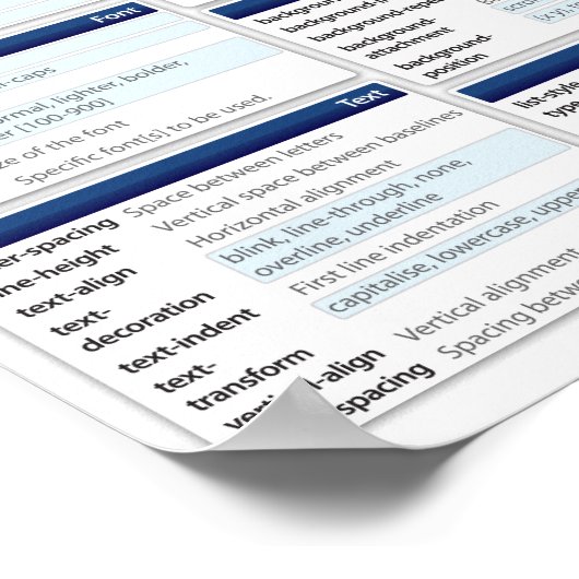 CSS-kauwblad Poster (Hoek)