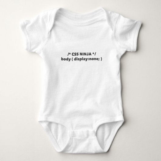 CSS Ninja - Vertoning niets - Baby Shirt (Voorkant)
