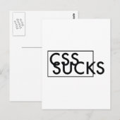 CSS-SUCKS BRIEFKAART (Voorkant / Achterkant)