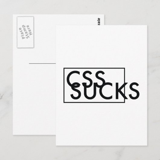 CSS-SUCKS BRIEFKAART (Voorkant / Achterkant)