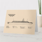 CSS Virginia - Scheepsblauwdruk Plannen SD Bedankkaart (Voorkant)