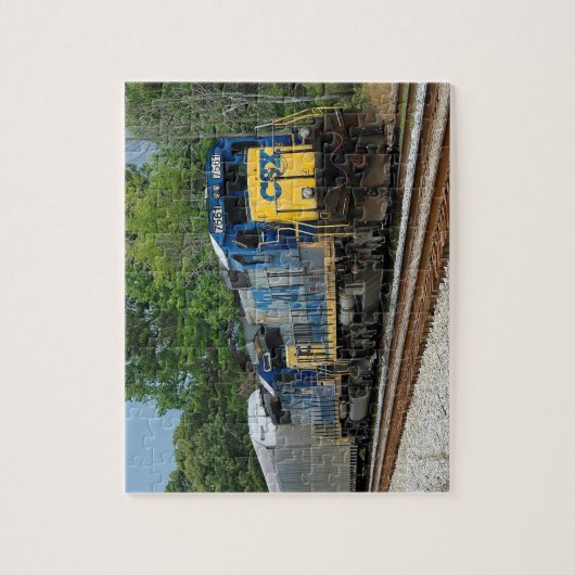 Csx Blue Diesel Locomotive Engine Traject Railroad Legpuzzel (Verticaal)