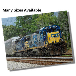 Csx Blue Diesel Locomotive Engine Traject Railroad Legpuzzel