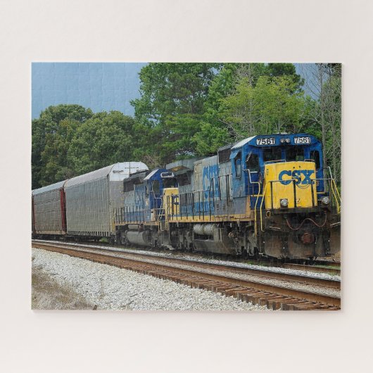 CSX Diesel trein achtergrond Jigsaw Puzzel (Horizontaal)