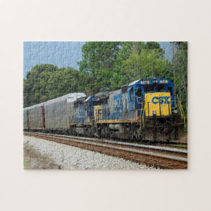 CSX Diesel trein achtergrond Legpuzzel