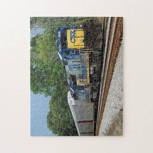 CSX Diesel trein achtergrond Legpuzzel (Verticaal)