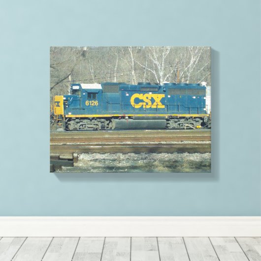 CSX Dieselmotor Canvas Afdruk (Insitu (Houten vloer))