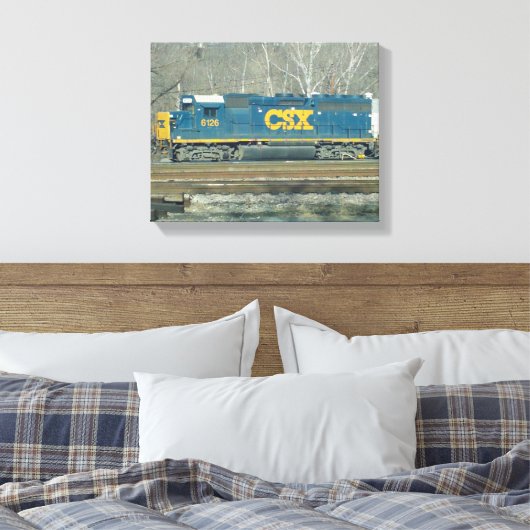 CSX Dieselmotor Canvas Afdruk (Insitu (Slaapkamer))