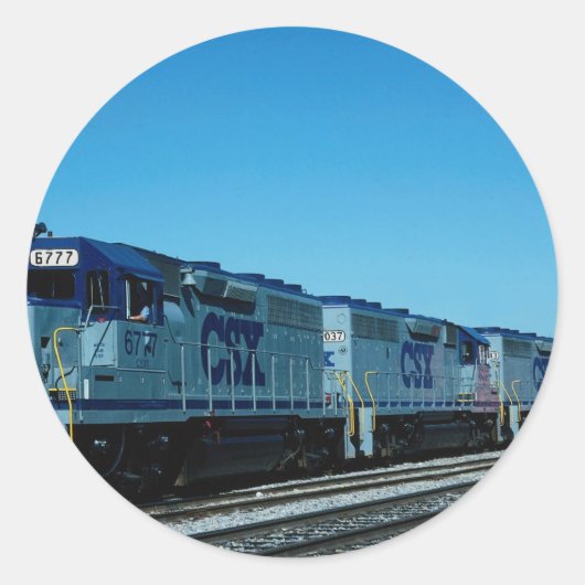 CSX, EMD RONDE STICKER (Voorkant)