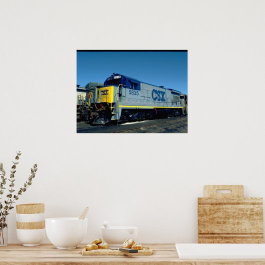 CSX GE B36-7 #5835, 1990_Trains Poster (Keuken)