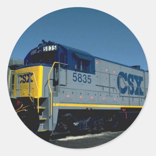 CSX GE B36-7 RONDE STICKER (Voorkant)