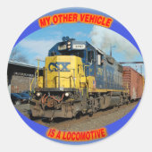 CSX-locomotief Ronde Sticker (Voorkant)