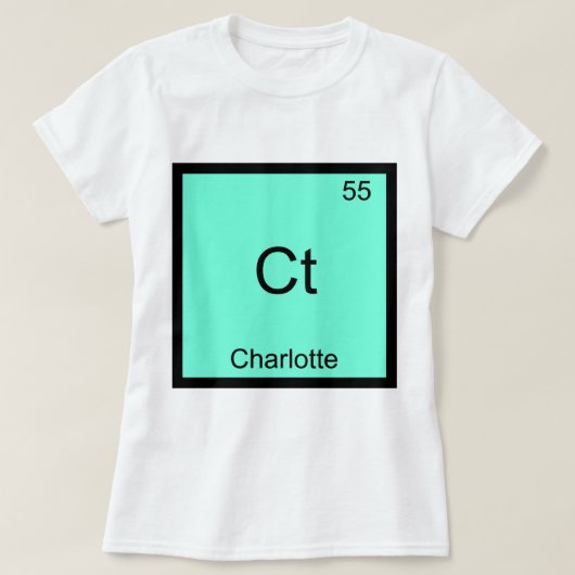 Ct - Charlotte Grappig Element Chemie T-Shirt (Design voorkant)