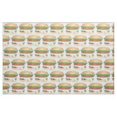 CT Connecticut Steamed Cheese Burger Cheeseburger Stof (Fat Quarter)