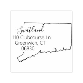 CT | State of Connecticut Return Address Stamp Zelfinktende Stempel