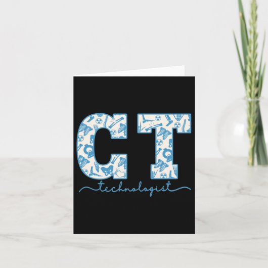 CT Tech CAT Scan Tech Skelet Radiologie Afdeling Kaart (Voorkant)