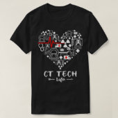 CT Tech Life Heart Funny Technologist Premium T-shirt (Design voorkant)