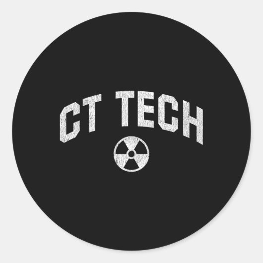 CT Tech Radiologie Technicus CT Technoloog Ronde Sticker (Voorkant)