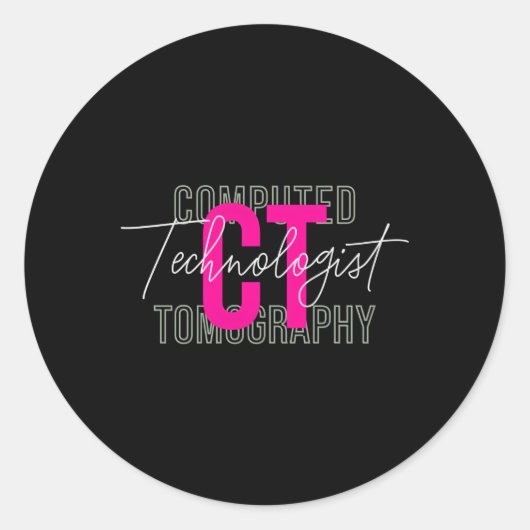CT-tech radioloog computertomografie Ronde Sticker (Voorkant)