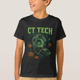 CT Tech Skeleton Grappig Halloween MRI Technician  T-shirt