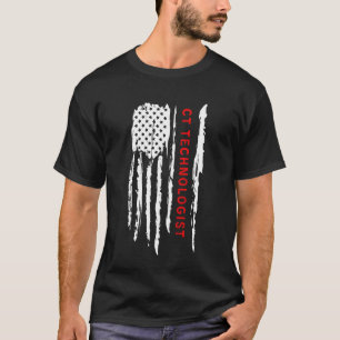 CT Technoloog Amerikaanse vlag 4 juli T-shirt