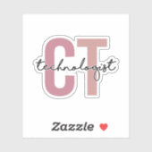 CT Technoloog, computertomografietechnoloog Sticker (Vel)