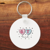 CT-technoloog Hart Valentijnsdag Cat Scan Tech Sleutelhanger (Voorkant)