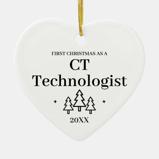 CT Technoloog Nieuwe Job Kerstmis Keramisch Ornament (Voorkant)