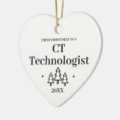 CT Technoloog Nieuwe Job Kerstmis Keramisch Ornament (Links)