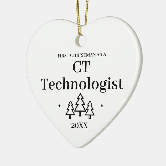 CT Technoloog Nieuwe Job Kerstmis Keramisch Ornament (Links)