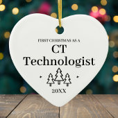 CT Technoloog Nieuwe Job Kerstmis Keramisch Ornament