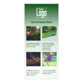 CTA Logo Lawn Care Services Information Green Reclamekaart (Voorkant)