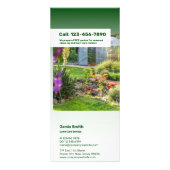 CTA Logo Lawn Care Services Information Green Reclamekaart (Achterkant)