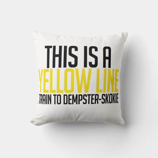 CTA Yellow Line Pillow Kussen (Voorkant)