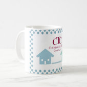 CTC-mok met blauwe huizen Koffiemok (Voorkant links)