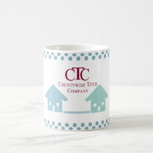 CTC-mok met blauwe huizen Koffiemok
