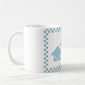 CTC-mok met blauwe huizen Koffiemok (Links)