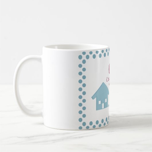 CTC-mok met blauwe huizen Koffiemok (Links)