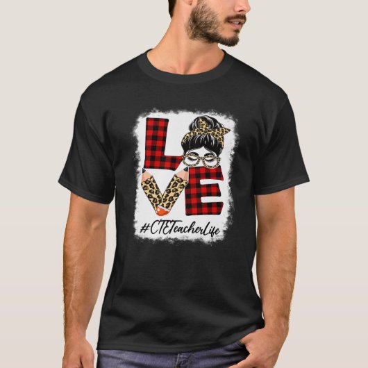 CTE-leraar-liefdesbericht: vun-looienbuffel terug  T-shirt (Voorkant)