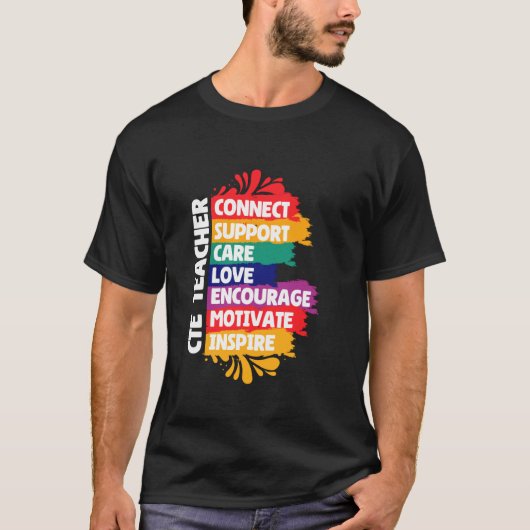 CTE Teacher Connect Support, CTE Teacher en CTE T T-shirt (Voorkant)