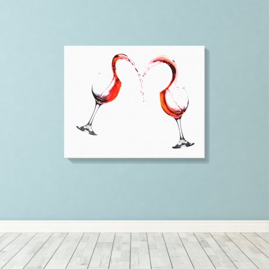 CTEH0146.tifRode wijn Hart Canvas Afdruk (Insitu (Houten vloer))