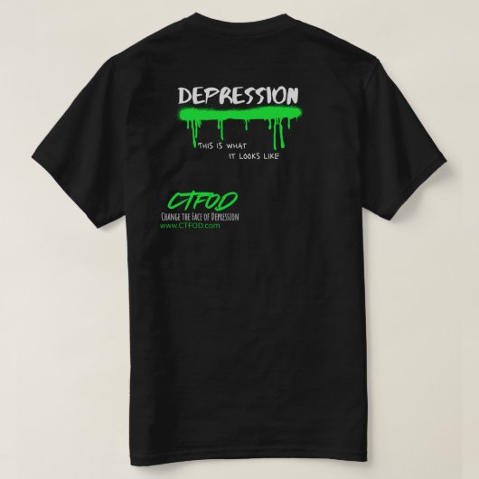 CTFOD Graffiti Splash T-shirt – Zwart Unisex (Design achterkant)